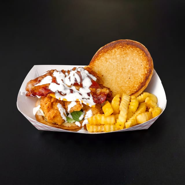 Bacon Ranch Sandwich & Fries.